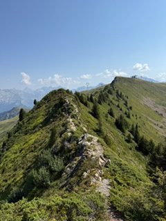 Sentier de crête panoramique dans le Grand Massif